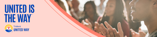 Email 4 header image - United is the Way written over a light red background with a photo of a group of people smiling and clapping